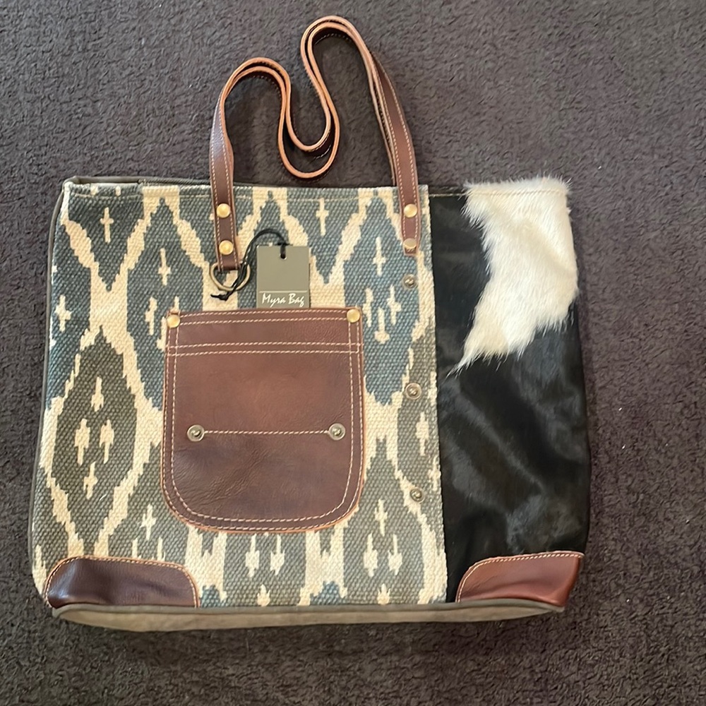 Myra bag cowhide laptop carry on bag